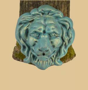 Produktfoto Wasserspeier Löwenkopf  grün